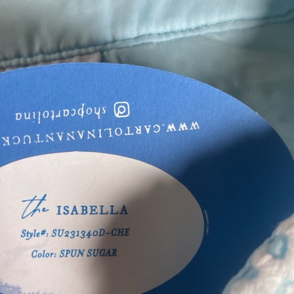 Cartonlina Nantucket Isabella Embroidered Eyelet Dress XS Spun Sugar Light Blue - Picture 5 of 6